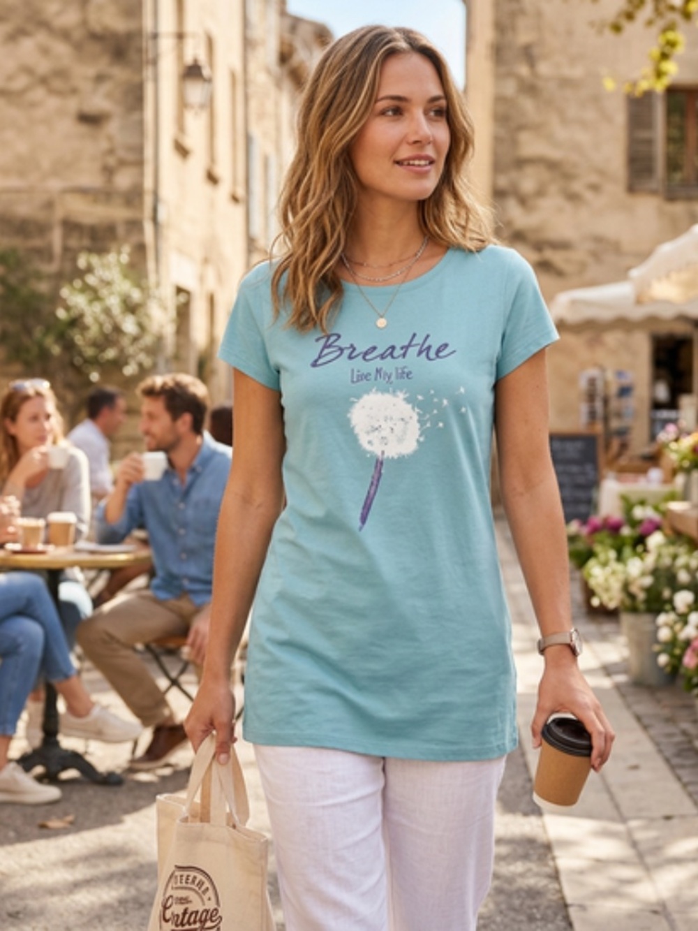 Love This Life 'Breathe' Inspirational Message Tee